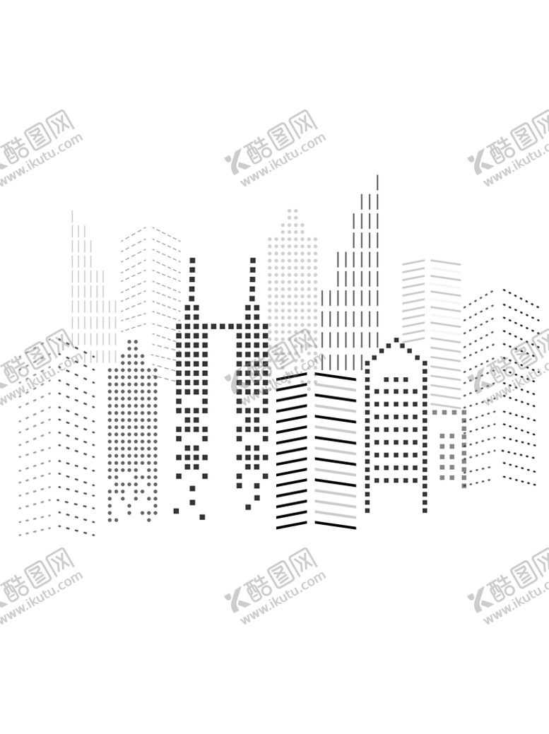 编号：01746809132023005068【酷图网】源文件下载-剪影建筑素材高楼大厦