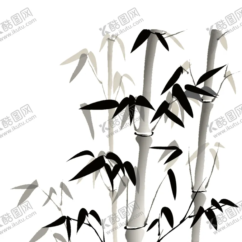 编号：70895001171235542231【酷图网】源文件下载-水墨竹子PNG 