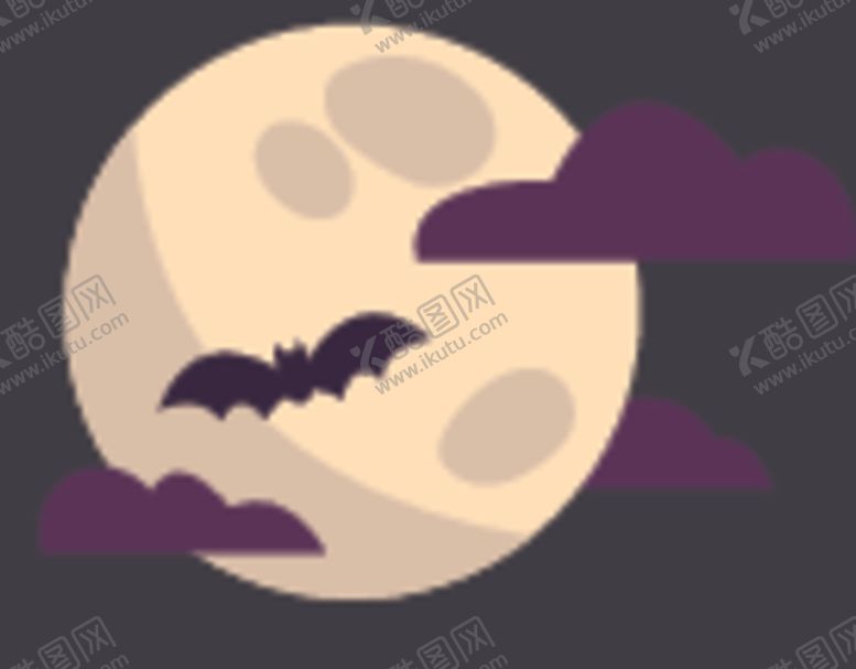 编号：73278706271415287192【酷图网】源文件下载-月夜蝙蝠