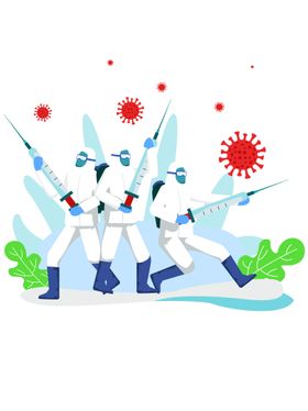 戴口罩疫苗三针防护预防接种