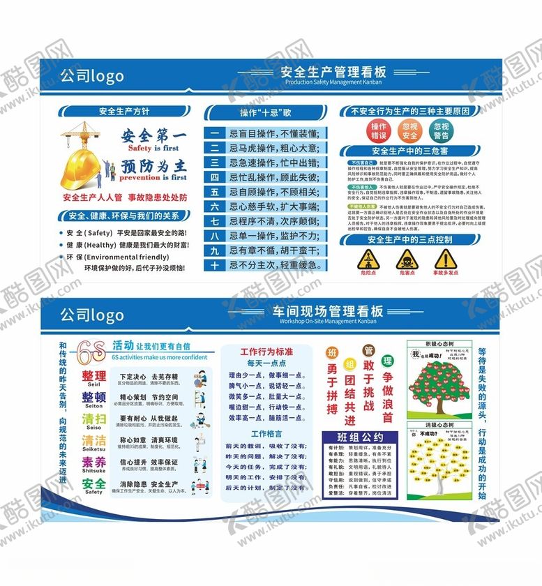编号：63044604051651005669【酷图网】源文件下载-安全生产管理看板车间看板
