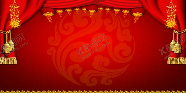 编号：53309505040849032214【酷图网】源文件下载-红色喜庆新年背景