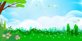 绿色背景节能环保展板节能
