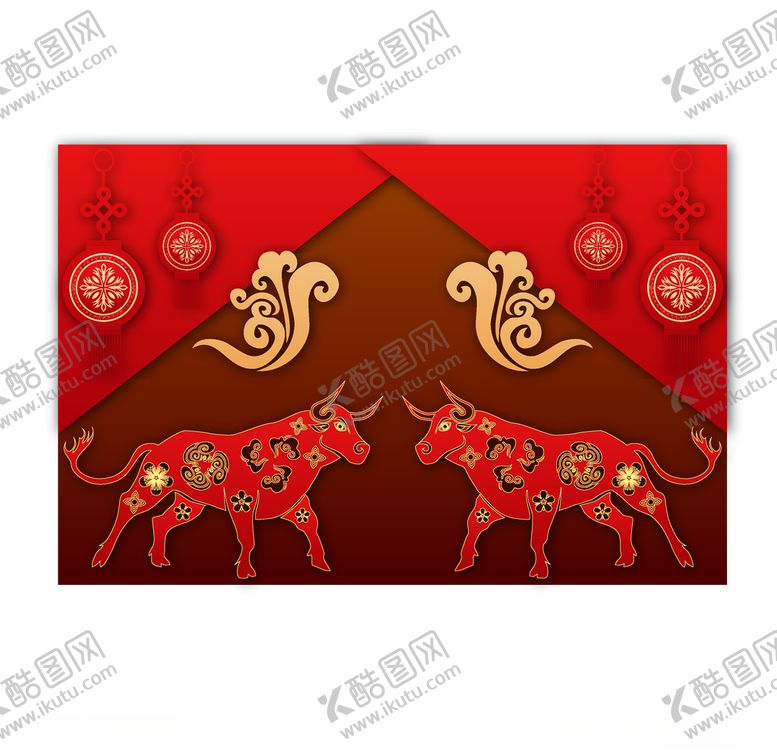 编号：76067804241934577963【酷图网】源文件下载-牛年剪纸