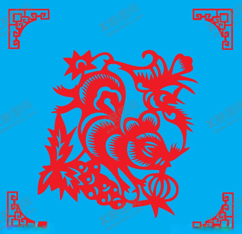 编号：72867610171931157671【酷图网】源文件下载-兔子剪纸