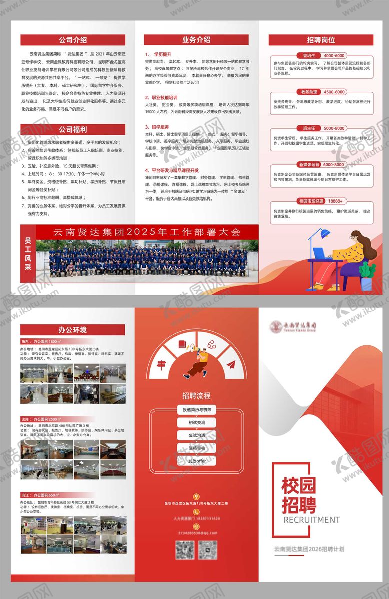 编号：38963204041302176110【酷图网】源文件下载-校园招聘三折页