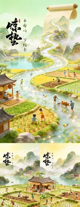 惊蛰节气主题系列海报