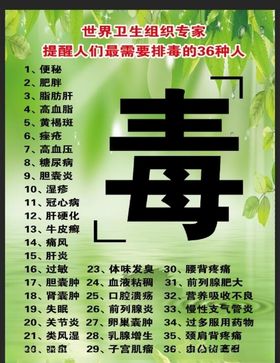 排毒需要排毒的36种人