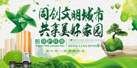 共创文明城市创意展板