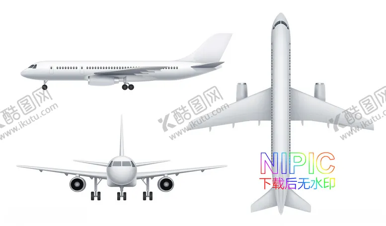 编号：31342304171105131992【酷图网】源文件下载-飞机客机矢量图