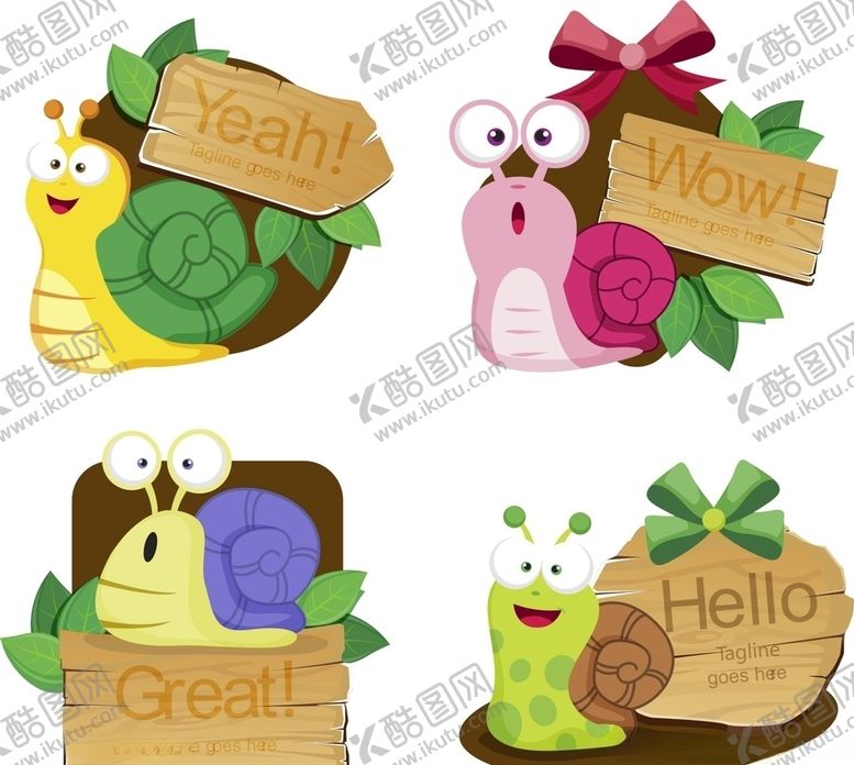 编号：59075909110950443574【酷图网】源文件下载-可爱蜗牛