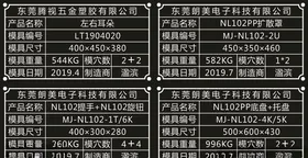五金电子模具铭牌标牌