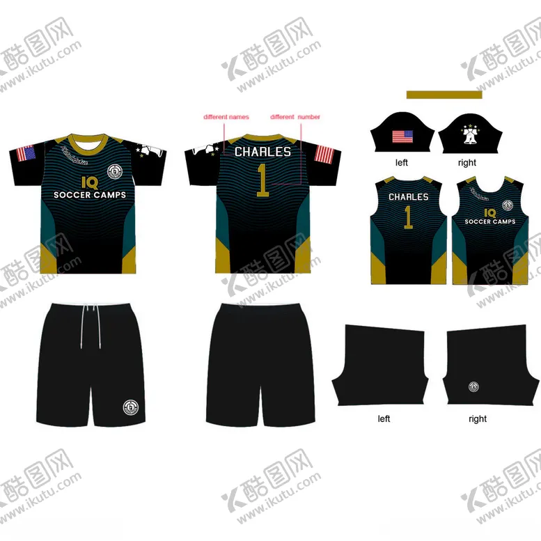 编号：67547104021744167903【酷图网】源文件下载-足球运动套装展示