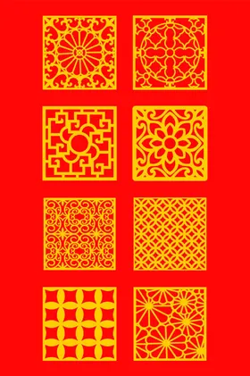 中国风花纹