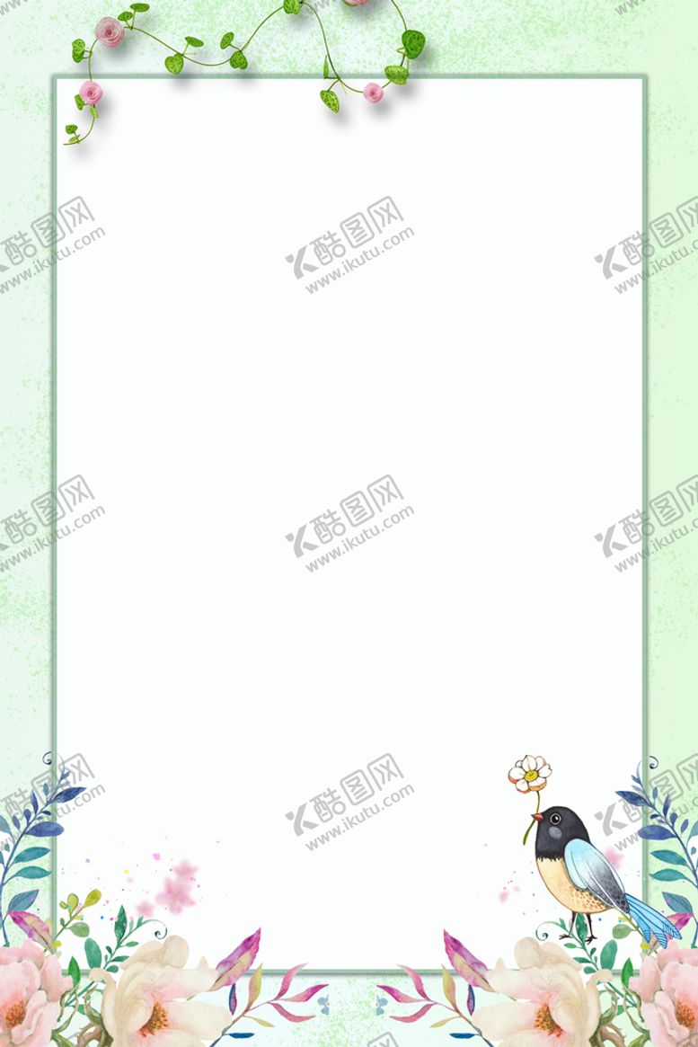 编号：17029310042138547083【酷图网】源文件下载-春季促销花藤边框