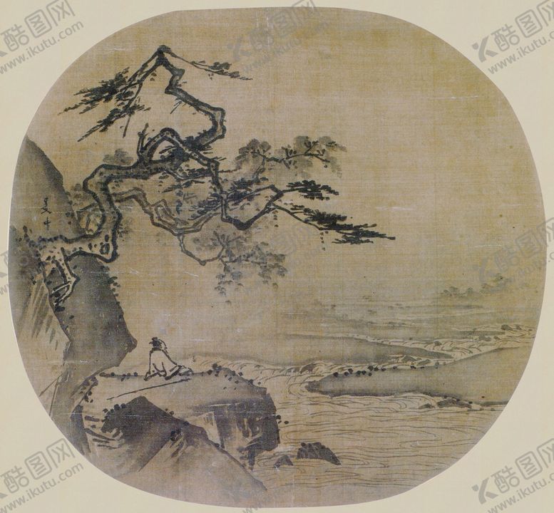 编号：25649309160857214123【酷图网】源文件下载-溪山清远图  古代庭院国画山水画