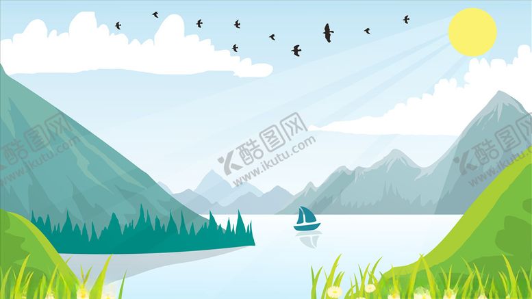 编号：25823609300230333701【酷图网】源文件下载-春天山水画