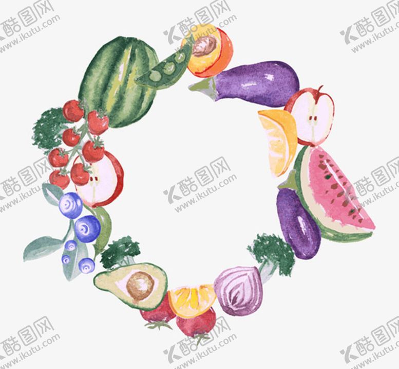 编号：25697001271117322406【酷图网】源文件下载-夏日瓜果蔬边框装饰