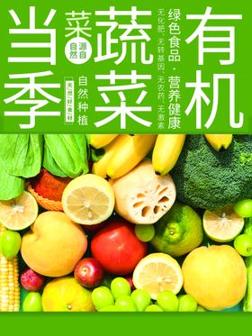 编号：35608109241741003064【酷图网】源文件下载-有机蔬菜营养热量含量表易拉宝图