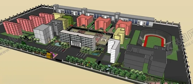 编号：46856504071814143520【酷图网】源文件下载-学校景观
