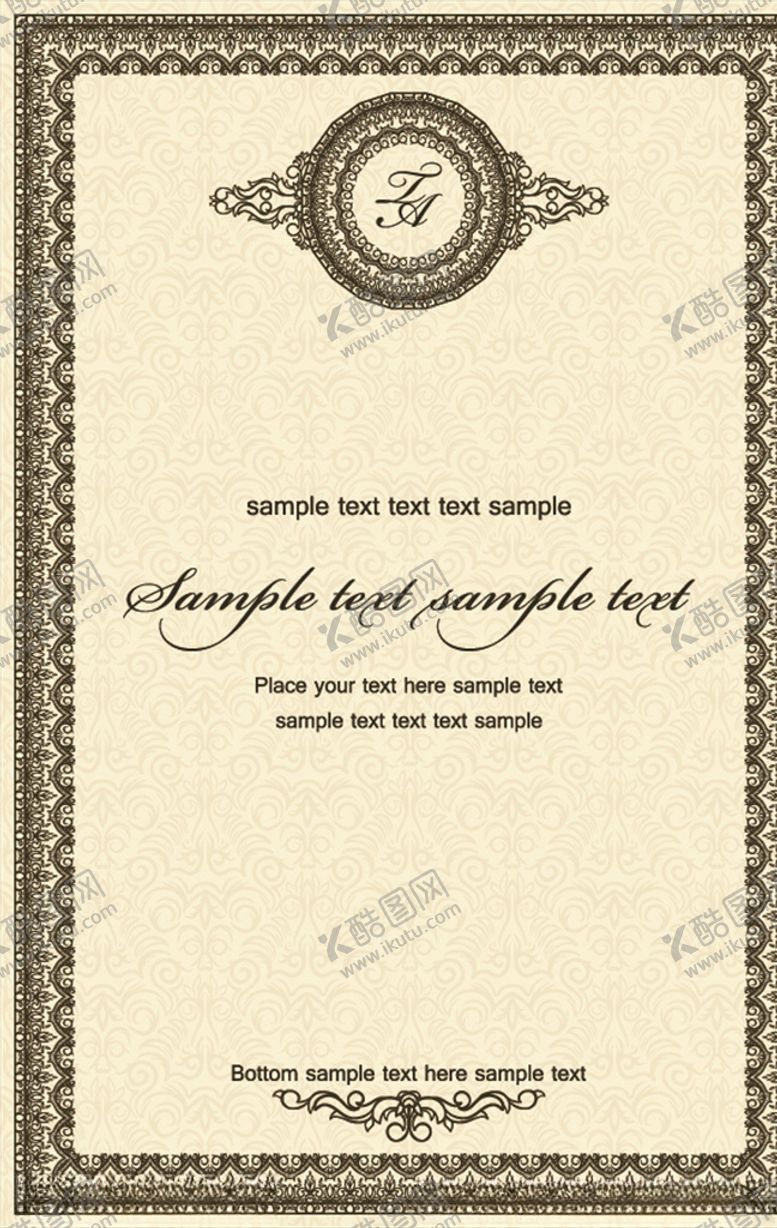 编号：52158710170109324018【酷图网】源文件下载-欧式线条纹理欧洲边框