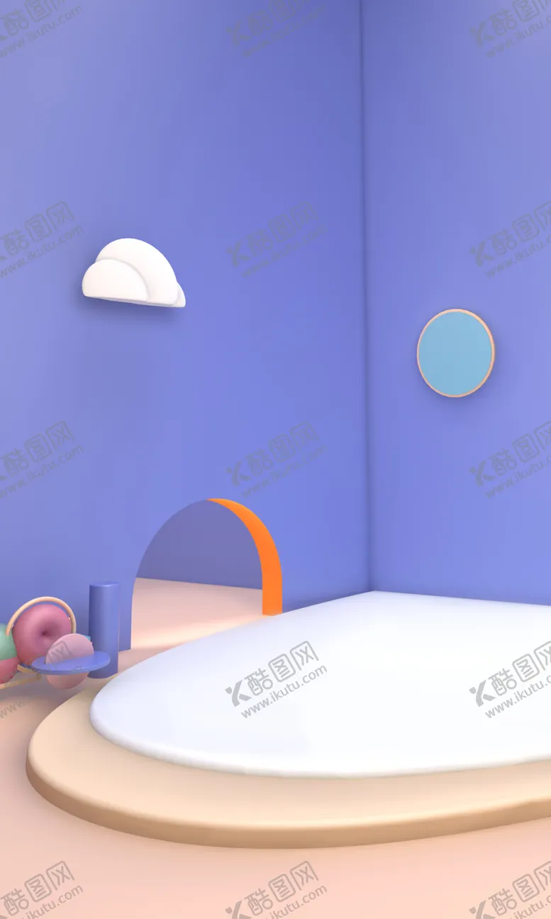 编号：69180607061944471418【酷图网】源文件下载-C4D卡通场景搭建图片