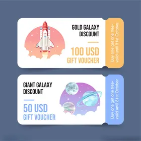 太空主题折扣券