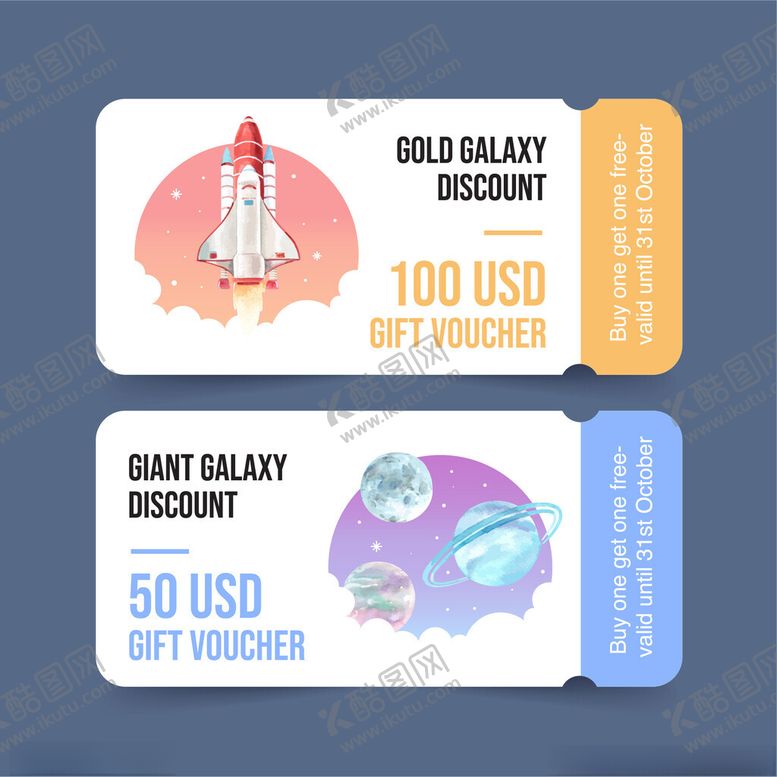 编号：64236611150126091965【酷图网】源文件下载-太空主题折扣券