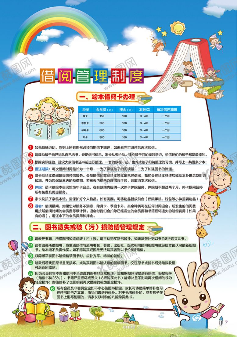 编号：95119604200750032007【酷图网】源文件下载-图书借阅制度