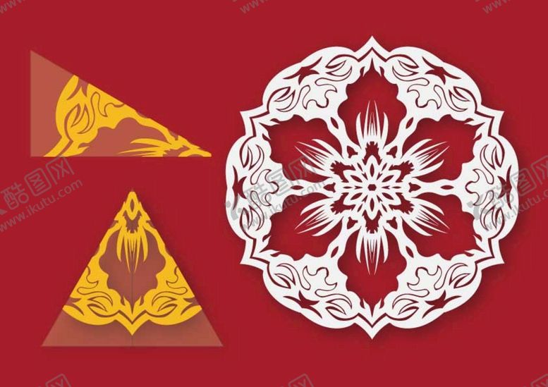 编号：82731510220328422432【酷图网】源文件下载-剪纸窗花图形矢量