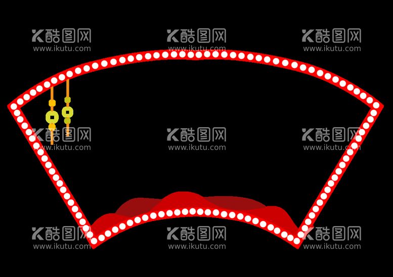 编号：76835011201741207900【酷图网】源文件下载-扇形边框PNG 中国风元素 标