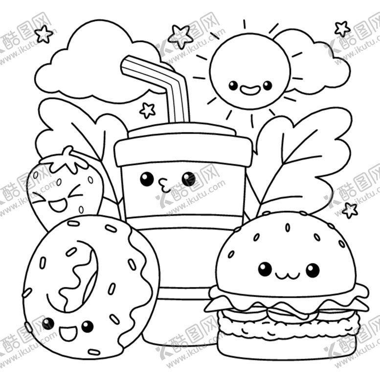 编号：17277912080806306745【酷图网】源文件下载-可爱描线图
