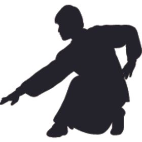武术格斗剪影剑图片矢量人物轮廓