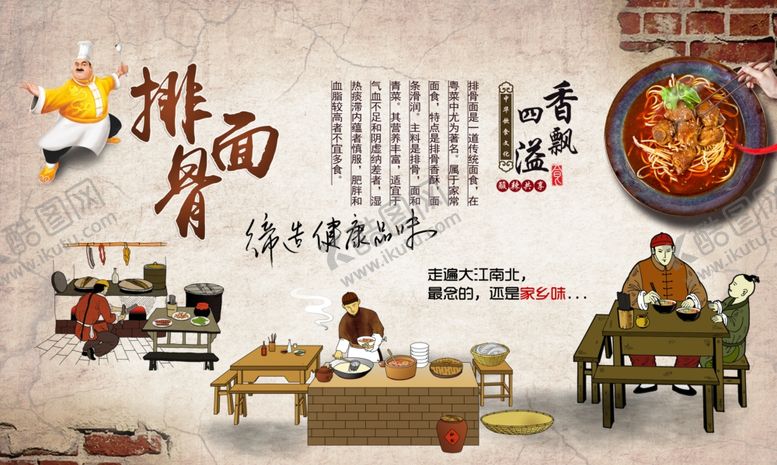 编号：66011910040557343638【酷图网】源文件下载-复古排骨面