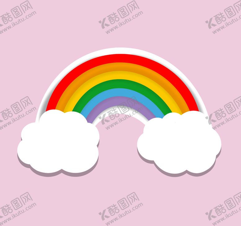 编号：90978111202329599378【酷图网】源文件下载-手绘彩虹插画 