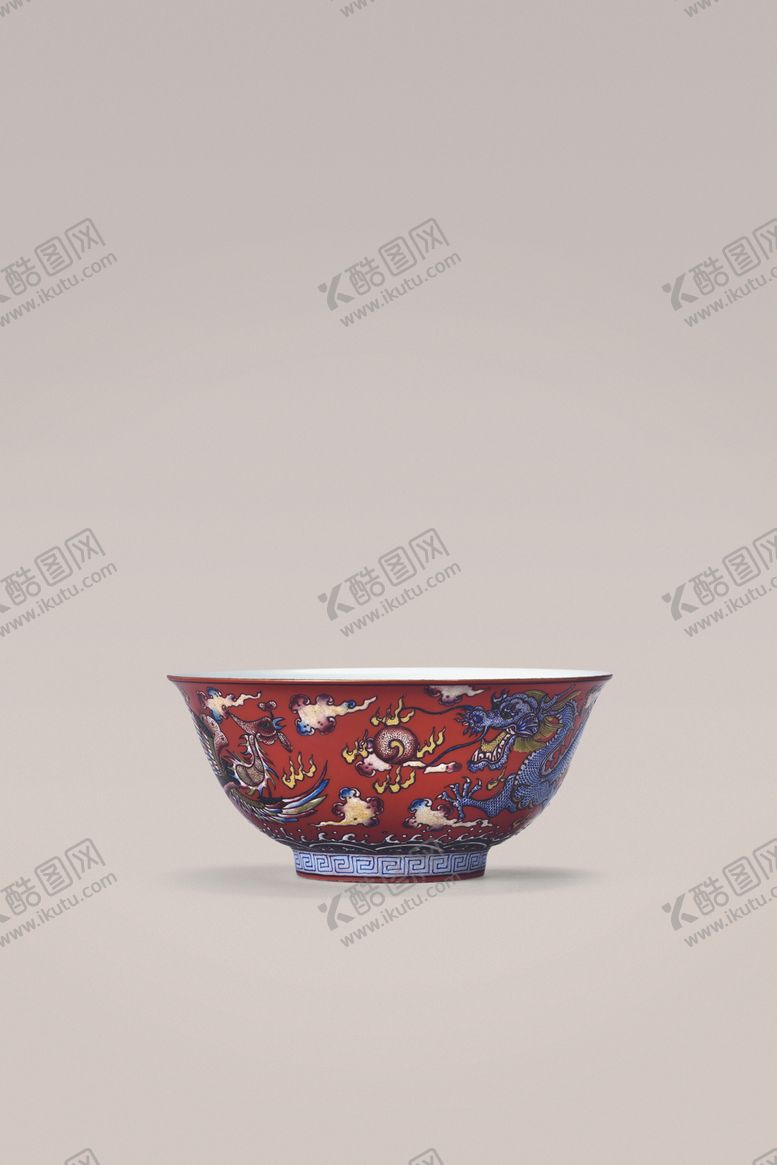 编号：64457010240108257596【酷图网】源文件下载-洋彩龙凤纹碗