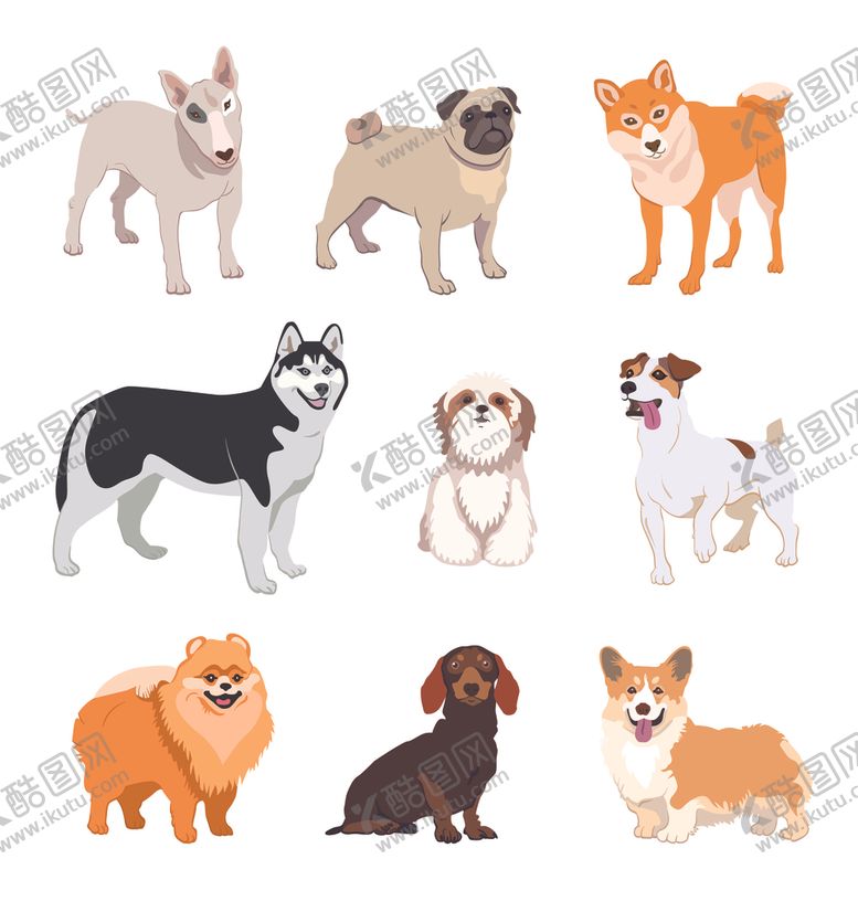 编号：34867205110125178751【酷图网】源文件下载-狗DOG动物卡通