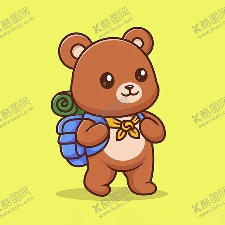 编号：69722902142202271715【酷图网】源文件下载-萌趣可爱小熊上学
