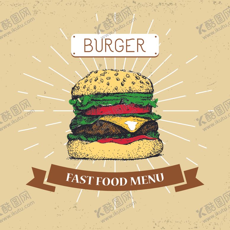 编号：31459010050223516543【酷图网】源文件下载-手绘汉堡
