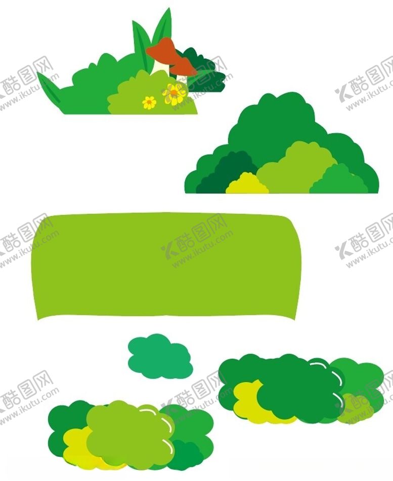 编号：91624202160600093572【酷图网】源文件下载-草丛简笔画