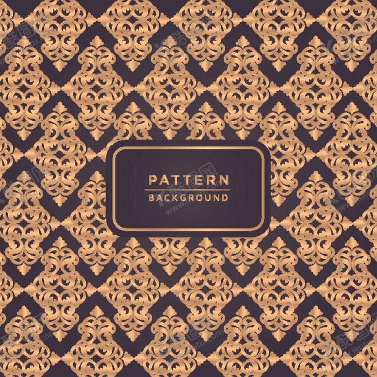 编号：81688409100041476624【酷图网】源文件下载-金色连续花纹