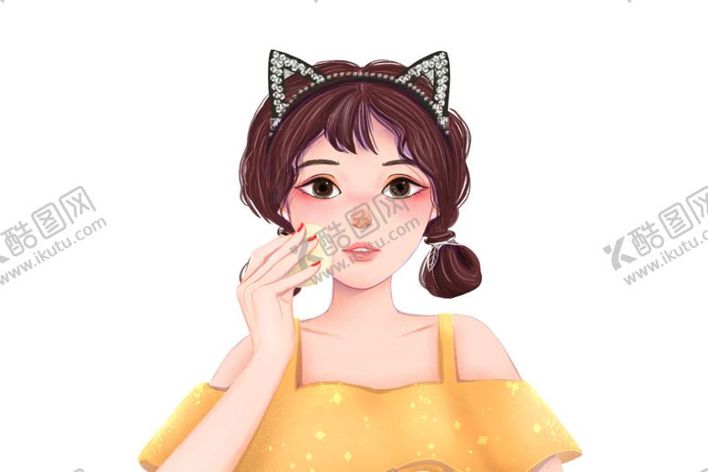 编号：52449702070808323157【酷图网】源文件下载-化妆打扮后美丽的女人