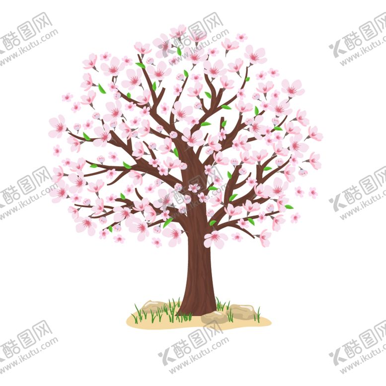 编号：45308209201653191205【酷图网】源文件下载-粉色桃花树