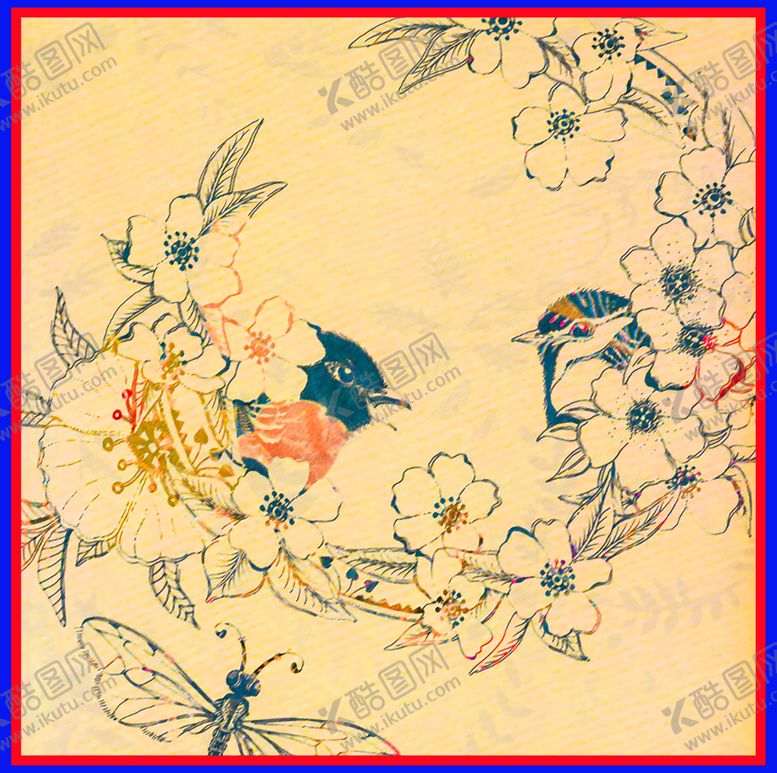 编号：84412009280238214059【酷图网】源文件下载-手绘花鸟