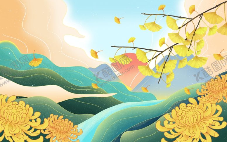 编号：26985302210938267759【酷图网】源文件下载-秋天插画国潮