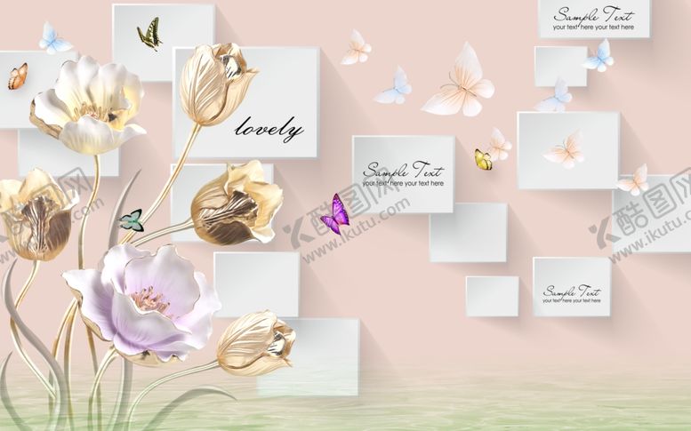 编号：84889110022013294250【酷图网】源文件下载-郁金香背景墙