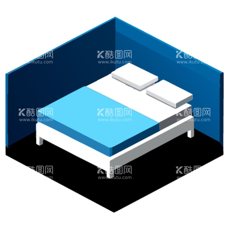 编号：78633712200224411505【酷图网】源文件下载-3D卧室和床