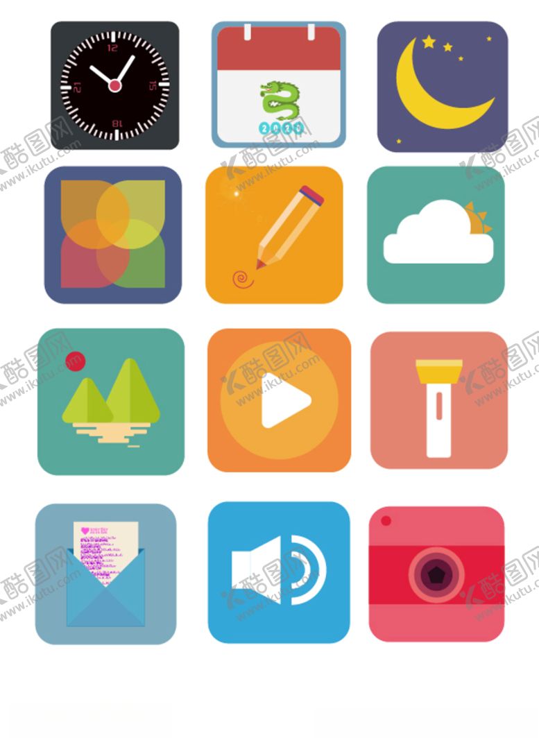 编号：36592910081643277999【酷图网】源文件下载-手机小图标矢量图分层原图