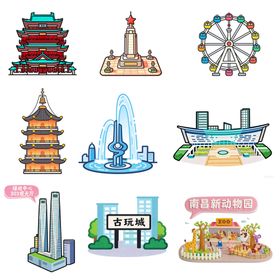 江西南昌城市地标建筑集合