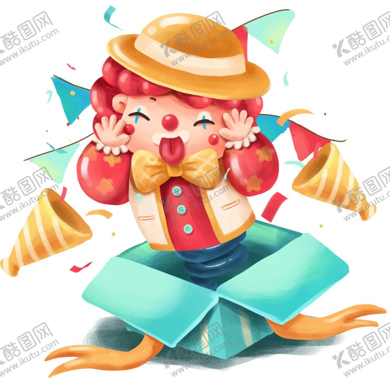 编号：25604509190249113514【酷图网】源文件下载-手绘卡通小丑系列免抠套图
